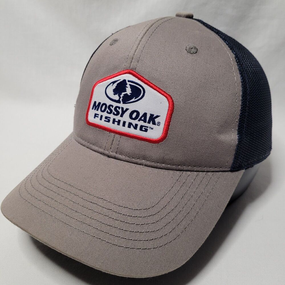 Mossy Oak Fishing Hat Camo Trucker Snapback Cap EUC